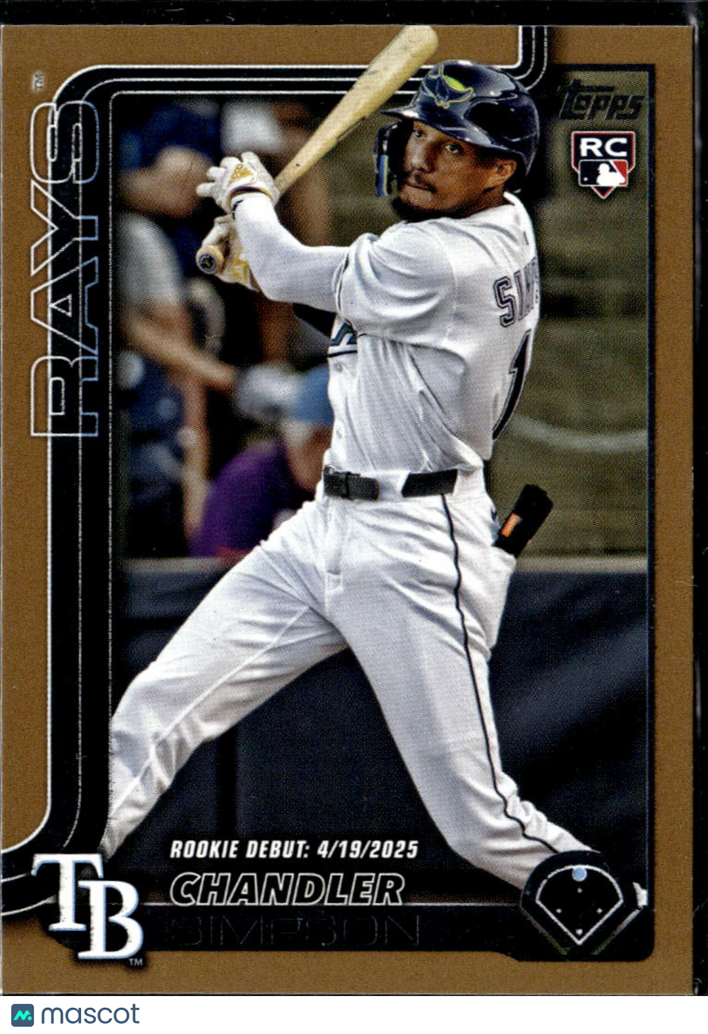 Chandler Simpson 2025 Topps Update Series GOLD RC 687/2025 Tampa Bay Rays