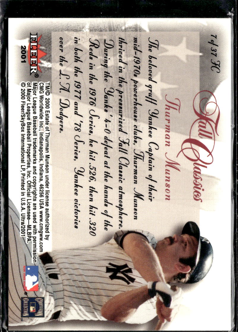 Thurman Munson 2000 Fleer Ultra Fall Classics New York Yankees