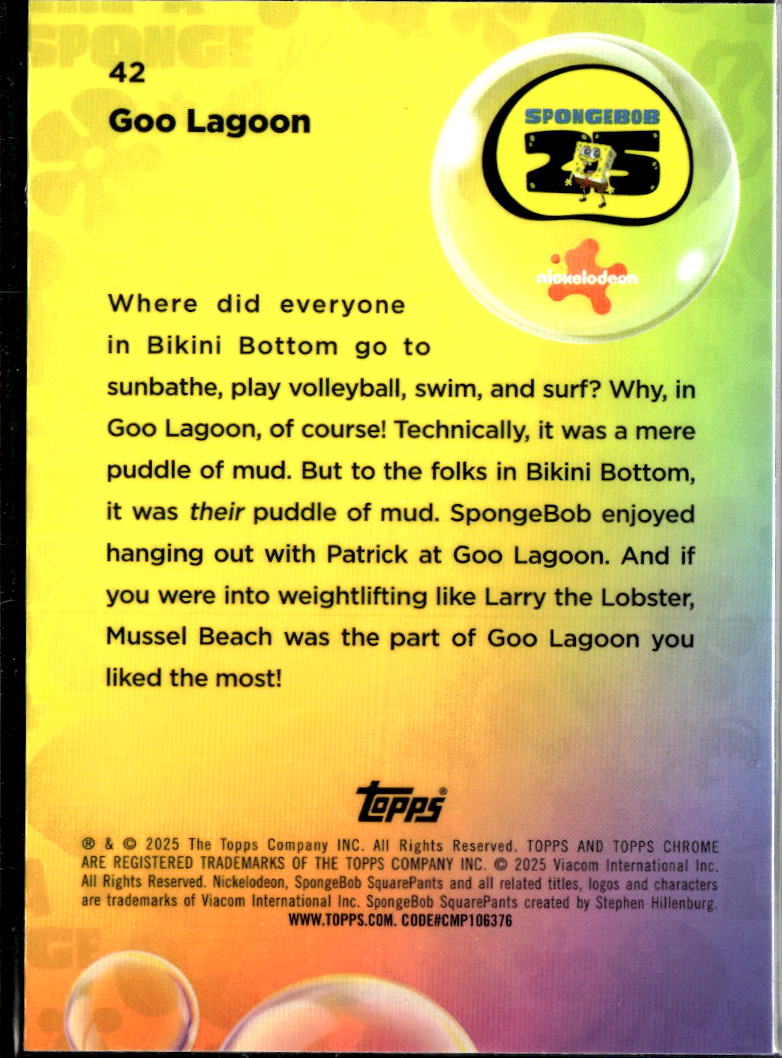 Goo Lagoon 2025 Topps Chrome SpongeBob SquarePants Kelp Refractor  #42