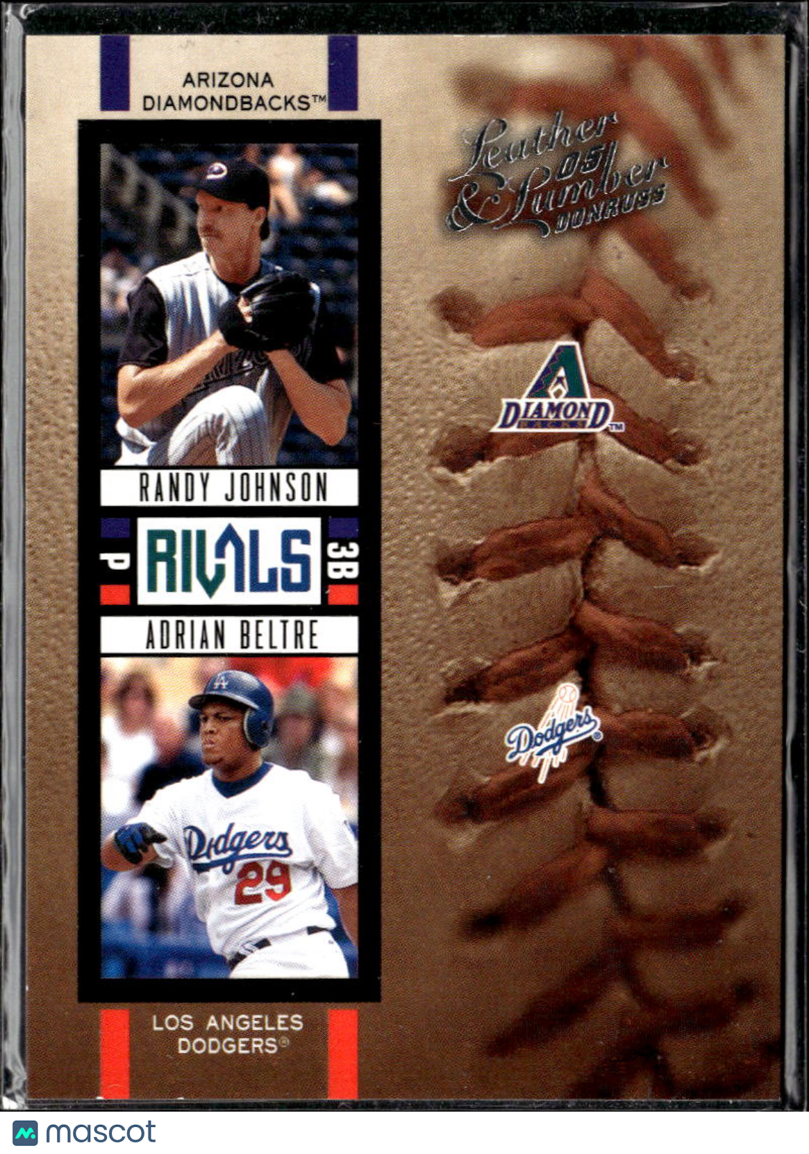 Adrian Beltre Randy Johnson 2005 Donruss Leather & Lumber Rivals 0760/2000