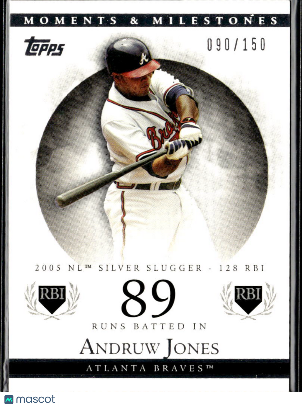Andruw Jones 2006 Topps Moments & Milestones 90/150 Atlanta Braves