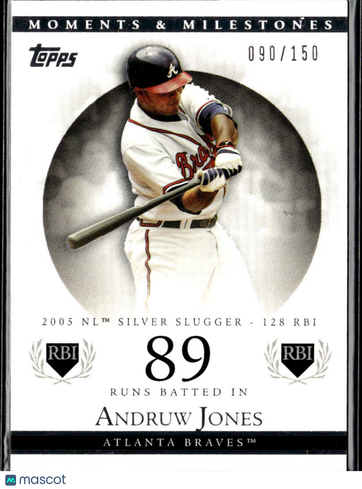 Andruw Jones 2006 Topps Moments & Milestones 90/150 Atlanta Braves