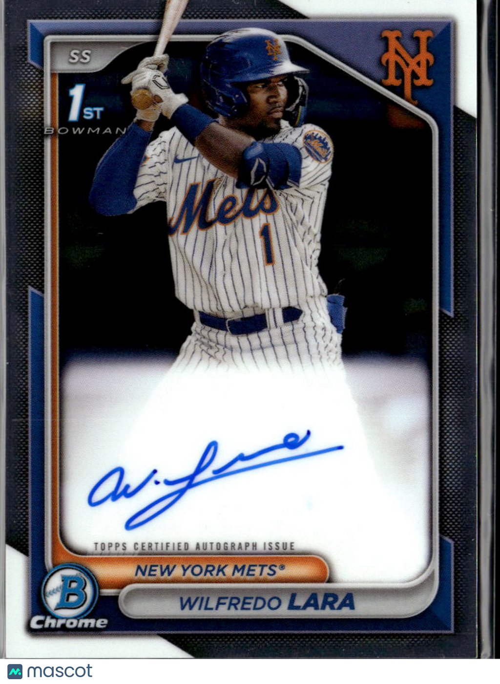 Wilfredo Lara 2024 Bowman Chrome 1st Auto Autograph New York Mets