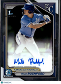 Milo Rushford 2024 Bowman Chrome 1st Auto Autograph Kansas City Royals