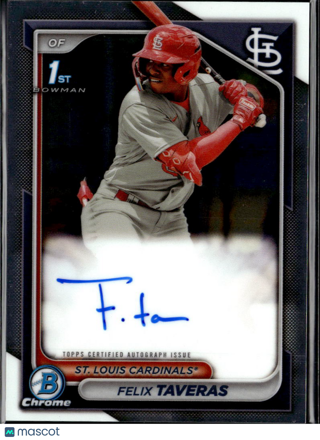 Felix Taveras 2024 Bowman Chrome 1st Auto Autograph St. Louis Cardinals