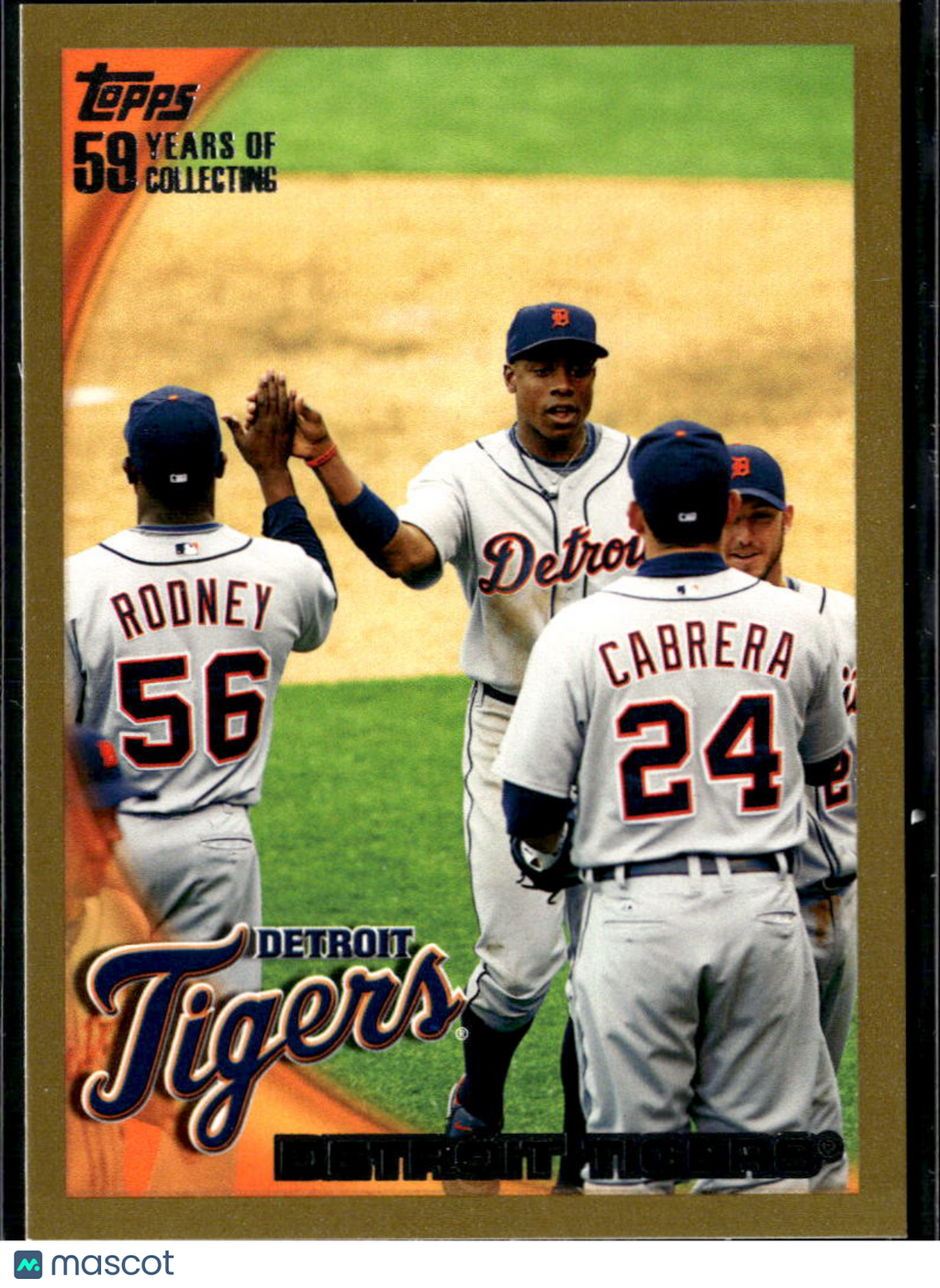 Detroit Tigers 2010 Topps Gold Team Card 635/2010