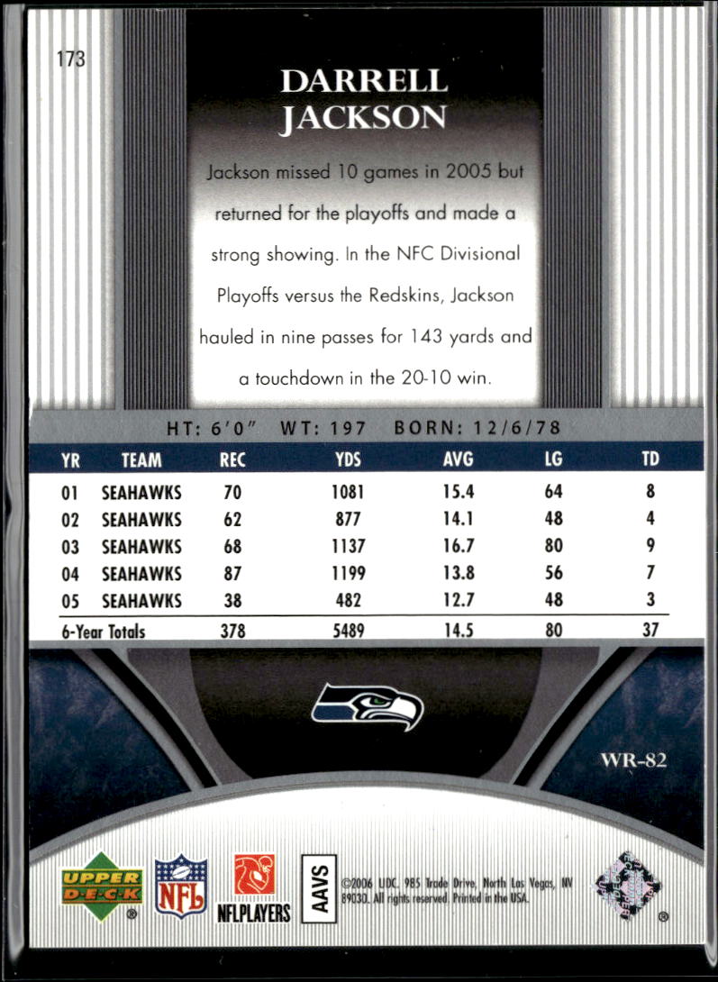 Darrell Jackson 2006 Upper Deck Ultimate Collection /525 Seattle Seahawks