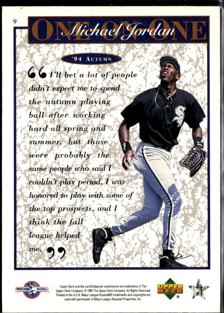 Michael Jordan 1995 Upper Deck One on One Chicago White Sox