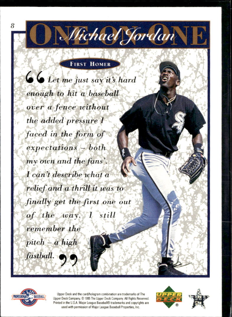 Michael Jordan 1995 Upper Deck One on One Chicago White Sox