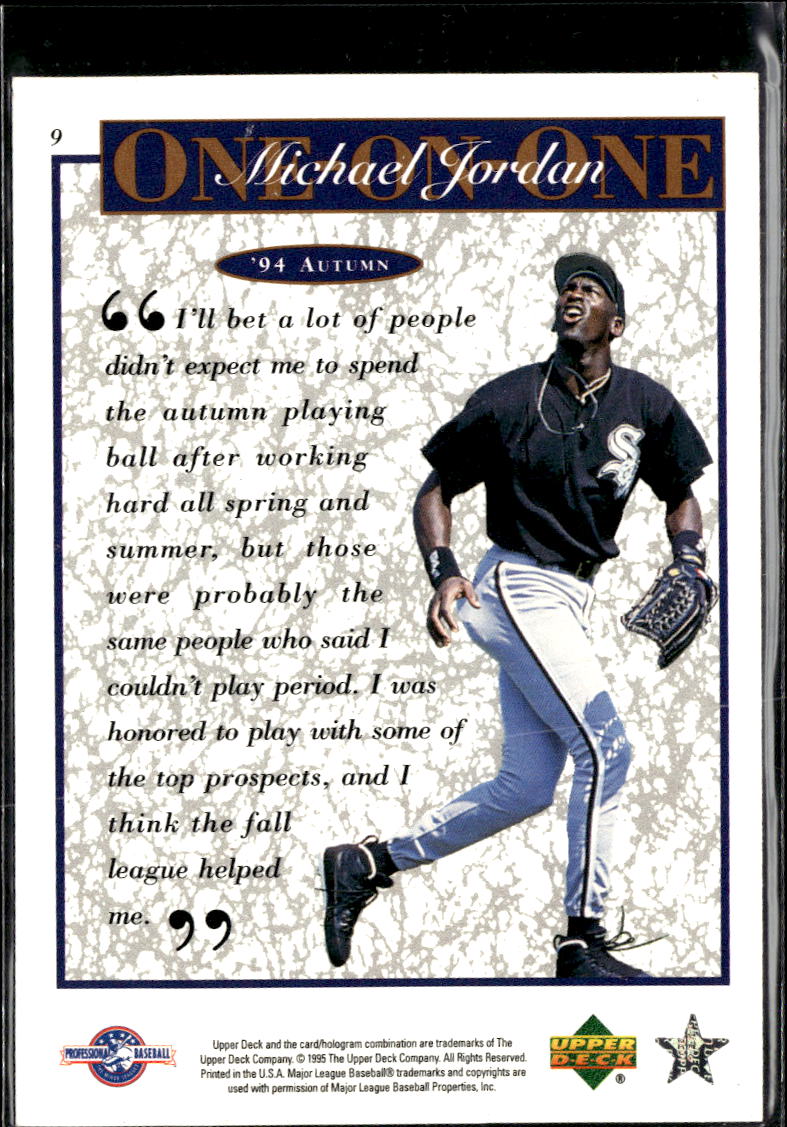 Michael Jordan 1995 Upper Deck One on One Chicago White Sox