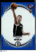 Danny Wolf 2026 Topps Pristine RC Blue Refractor 51/75 Brooklyn Nets