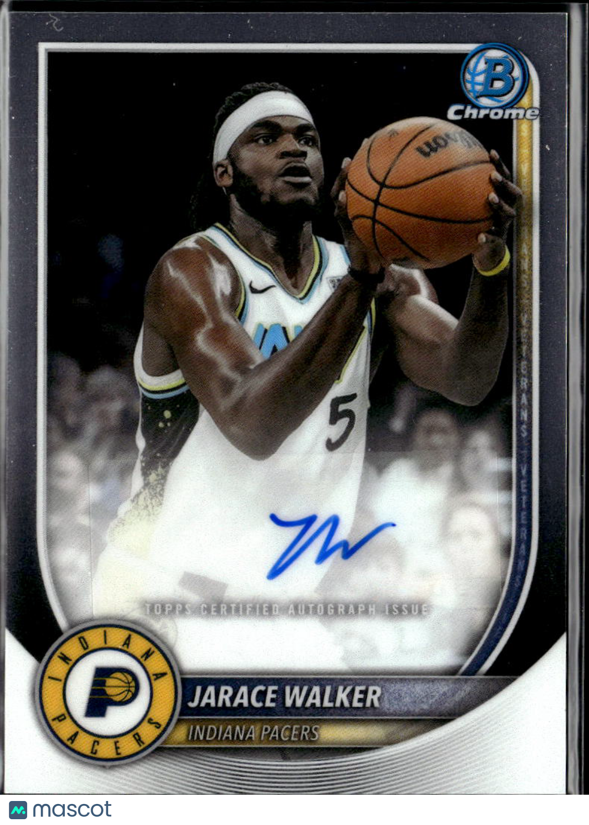 Jarace Walker 2025 Bowman Chrome Auto Autograph Indiana Pacers