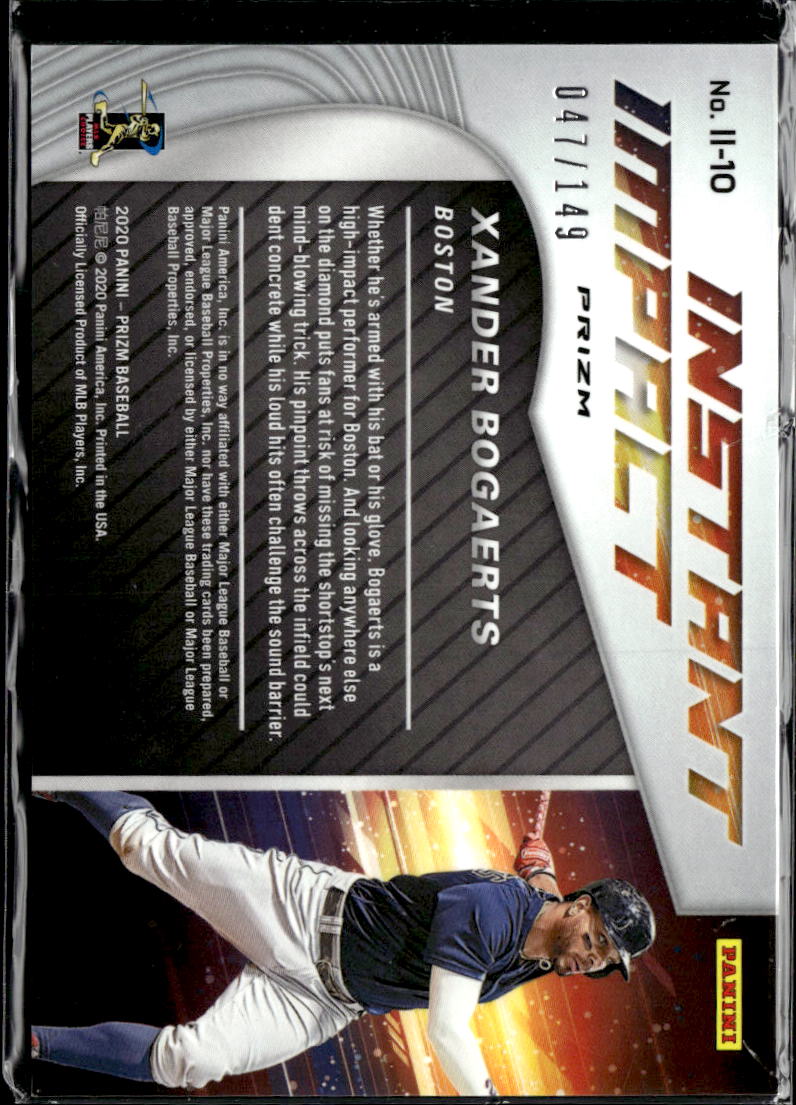 Xander Bogaerts 2020 Prizm Red Donuts 47/149 Boston Red Sox
