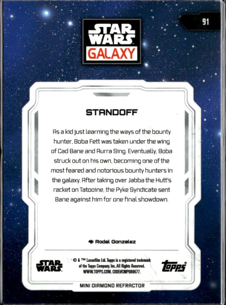 Standoff 2024 Topps Star Wars Galaxy Chrome Refractor #91