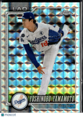 Yoshinobu Yamamoto 2026 Topps Chrome Geometric Refractor Los Angeles Dodgers