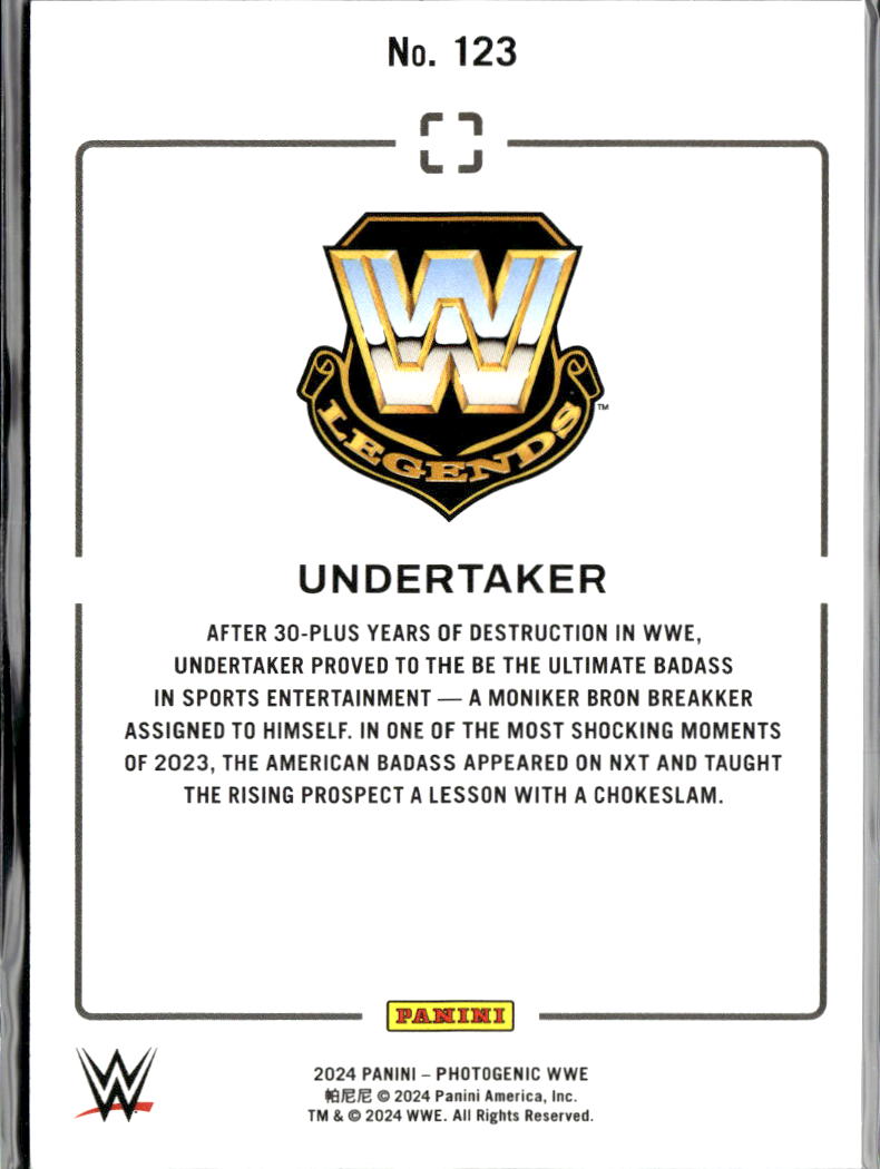 The Undertaker 2024 Panini Photogenic WWE #123