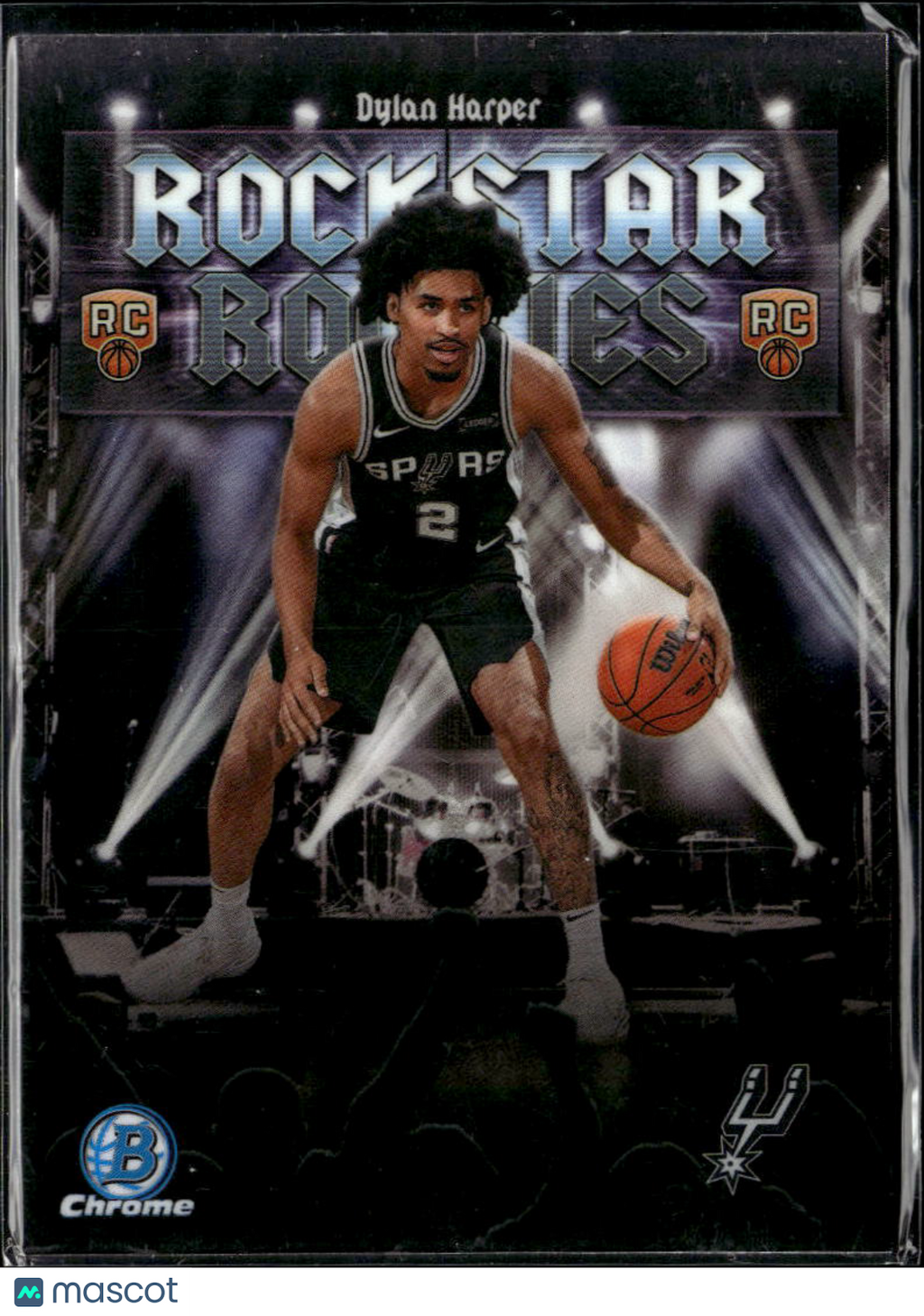 Dylan Harper 2025 Bowman Chrome Rockstar Rookies RC San Antonio Spurs