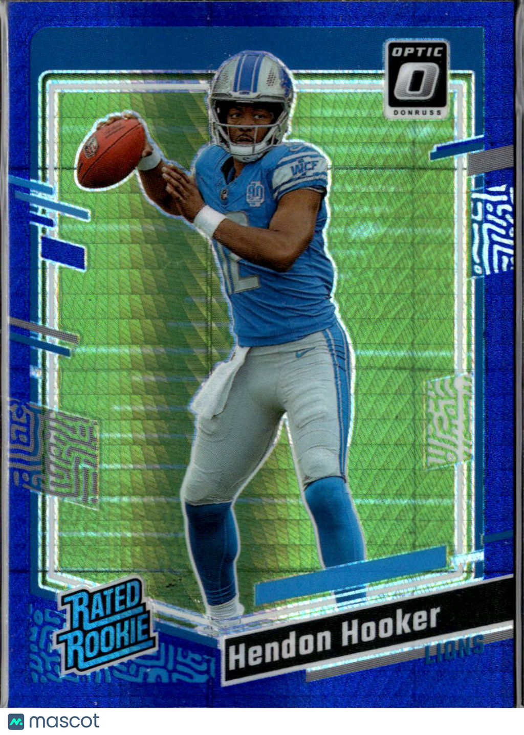 Hendon Hooker 2023 Optic Rated Rookie Blue Hyper RC Detroit Lions