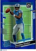 Hendon Hooker 2023 Optic Rated Rookie Blue Hyper RC Detroit Lions