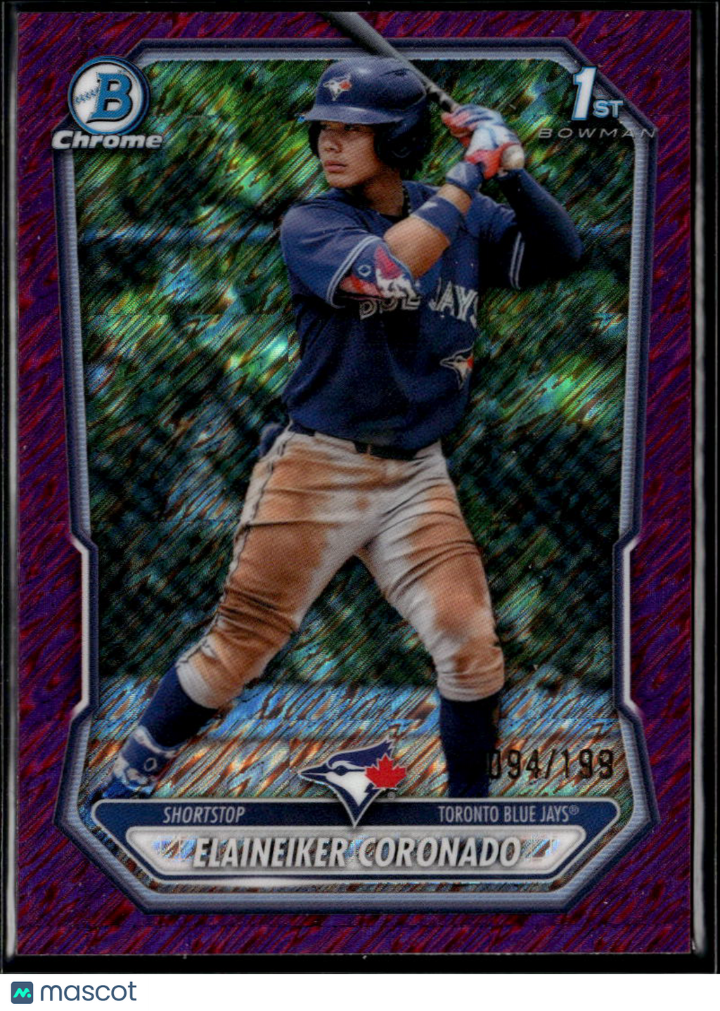 Elaineiker Coronado 2026 Bowman Chrome 1st Fuchsia Shimmer /199 Blue Jays