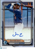 Julio Zayas 2024 Bowman Chrome 1st Auto Autograph 245/499 New York Mets