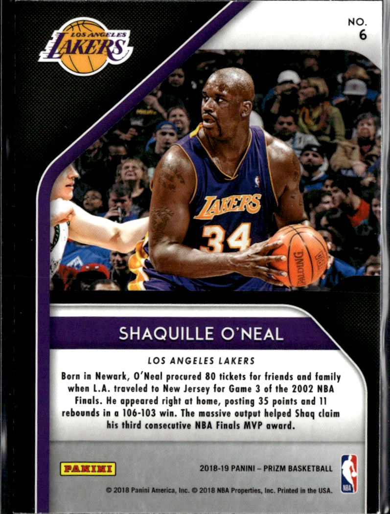 Shaquille O'Neal 2018 Panini Prizm Hall Monitors Los Angeles Lakers