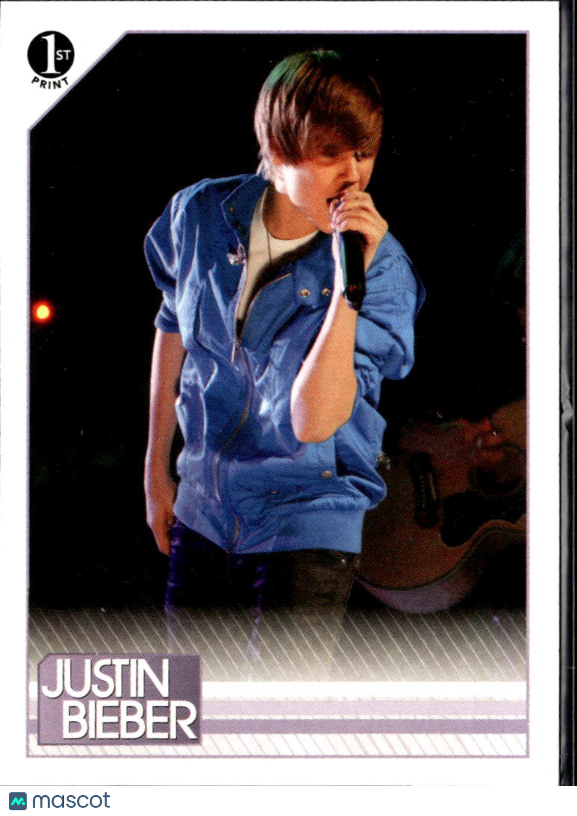 Justin Bieber 2010 Panini 1st Print Rookie RC  #49