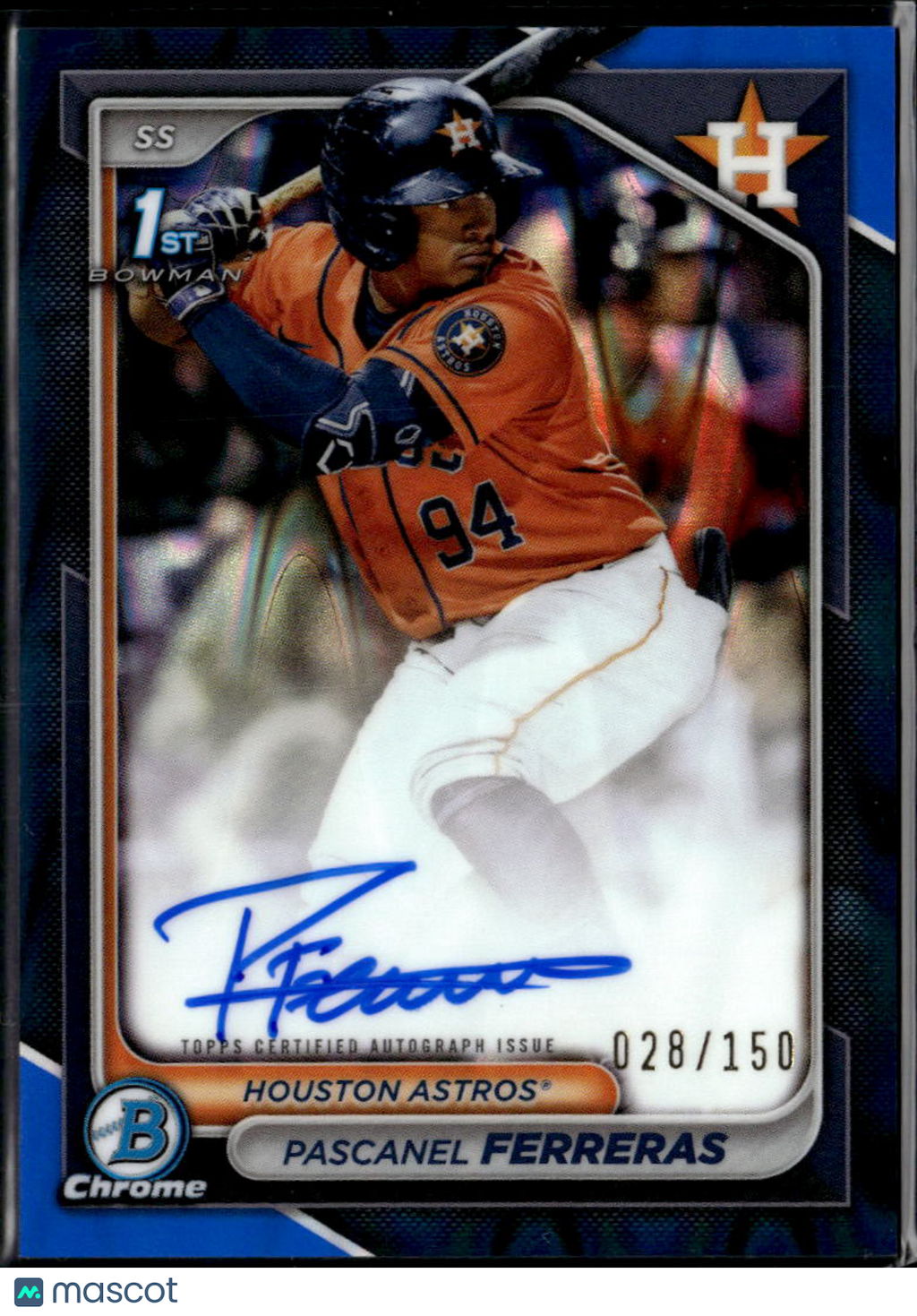 Pascanel Ferreras 2024 Bowman Chrome 1st Auto Autograph /150 Houston Astros