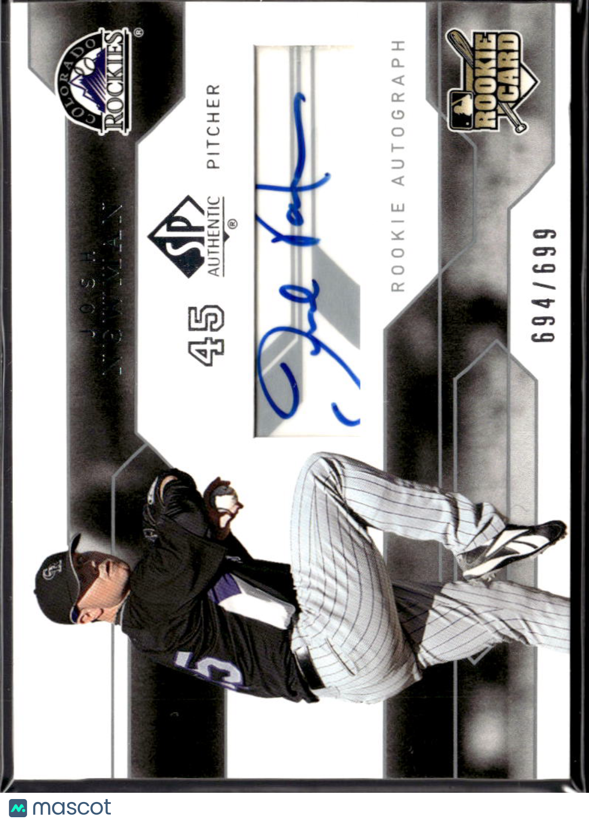Josh Newman 2008 SP Authentic Auto Autograph RC 694/699 Colorado Rockies