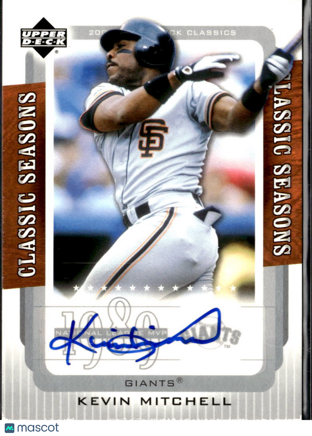 Kevin Mitchell 2005 Upper Deck Classics Auto Autograph San Francisco Giants