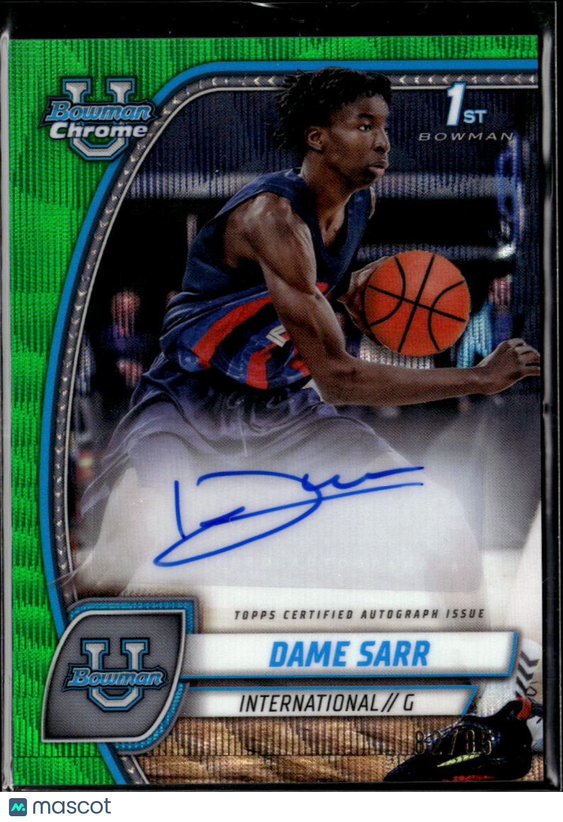 Dame Sarr 2024 Bowman Chrome 1st Auto Autograph RC International 82/85
