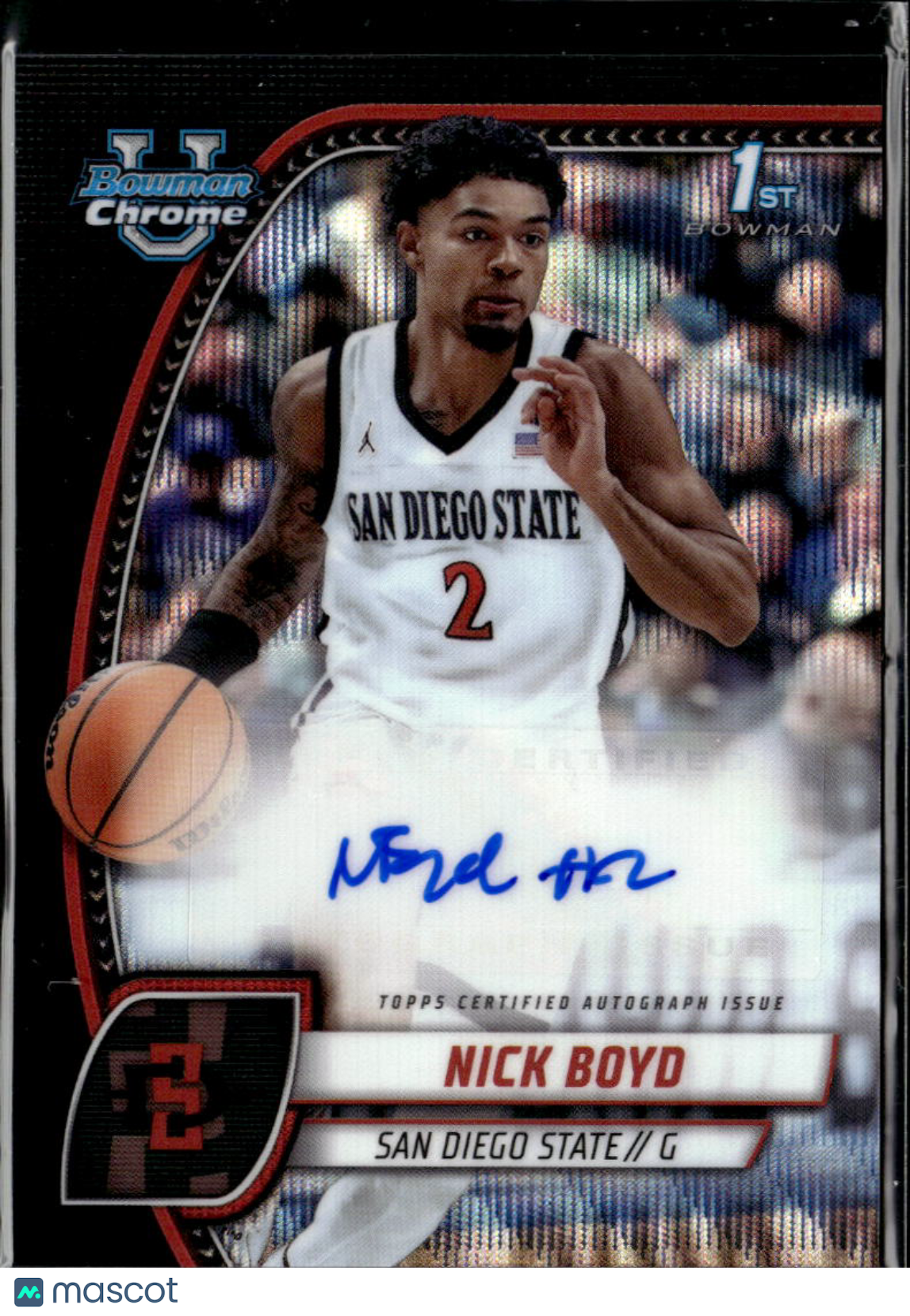 Nick Boyd 2024 Bowman Chrome 1st Auto Autograph San Diego State Aztecs