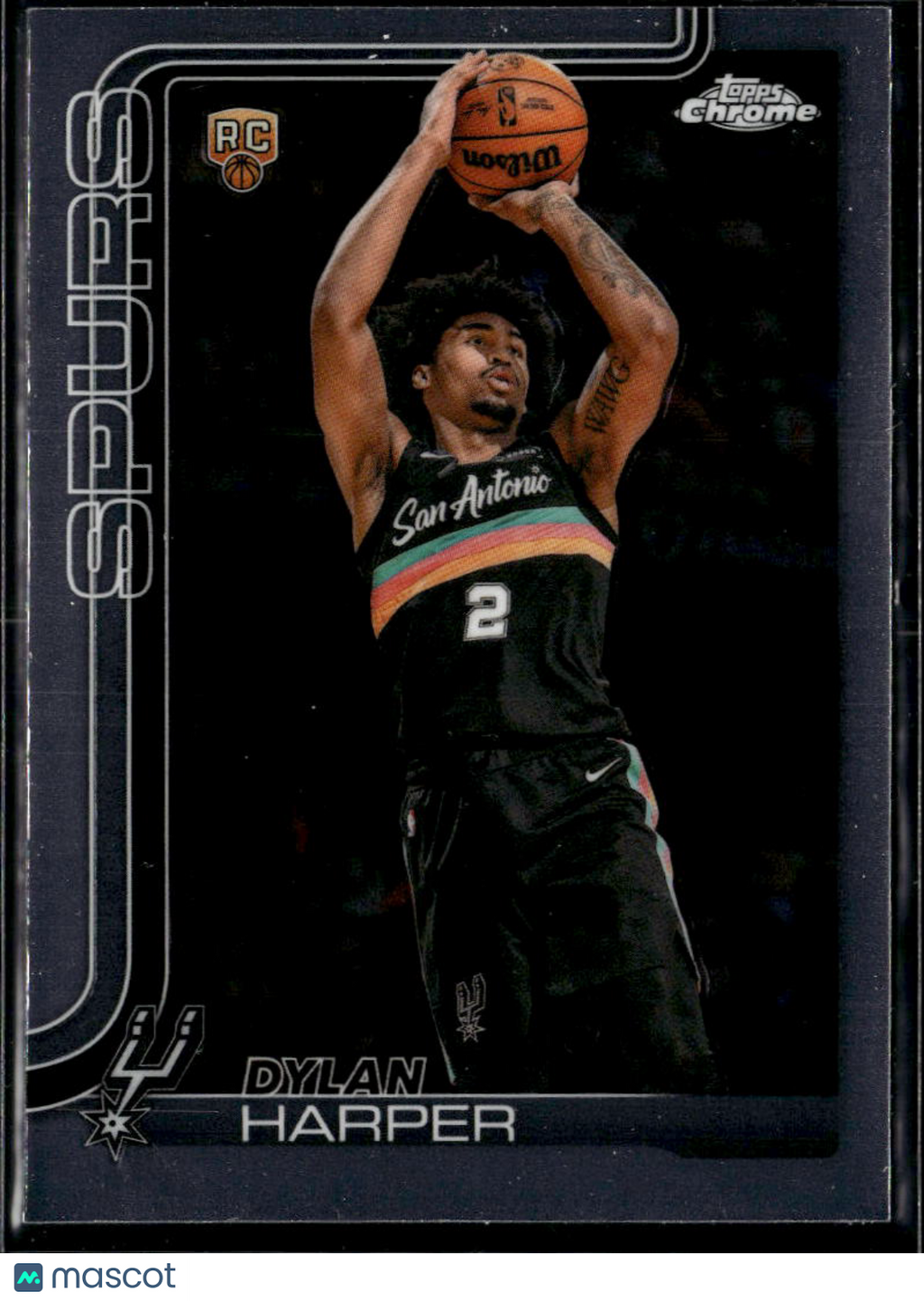 Dylan Harper 2026 Topps Chrome RC Rookie San Antonio Spurs