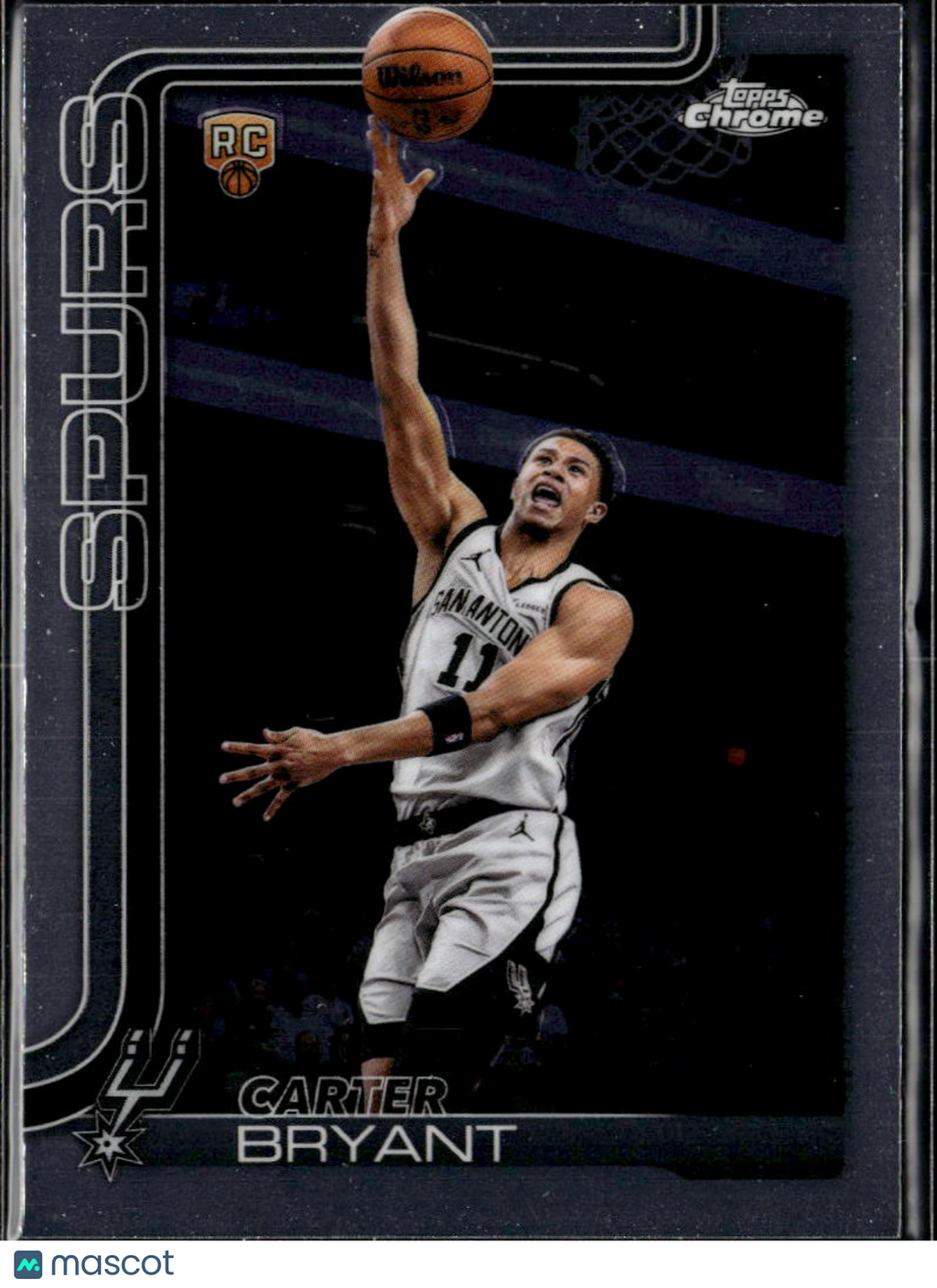 Carter Bryant 2026 Topps Chrome Rookie RC San Antonio Spurs