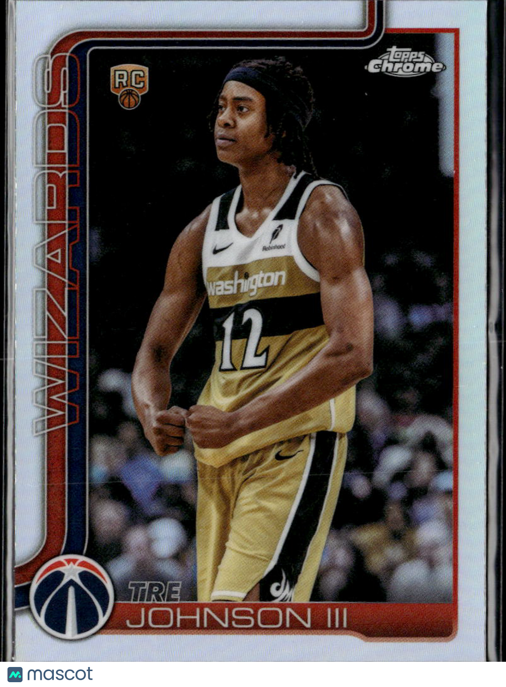 Tre Johnson III 2026 Topps Chrome Rookie RC Refractor Washington Wizards