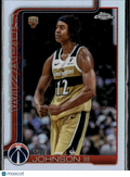 Tre Johnson III 2026 Topps Chrome Rookie RC Refractor Washington Wizards