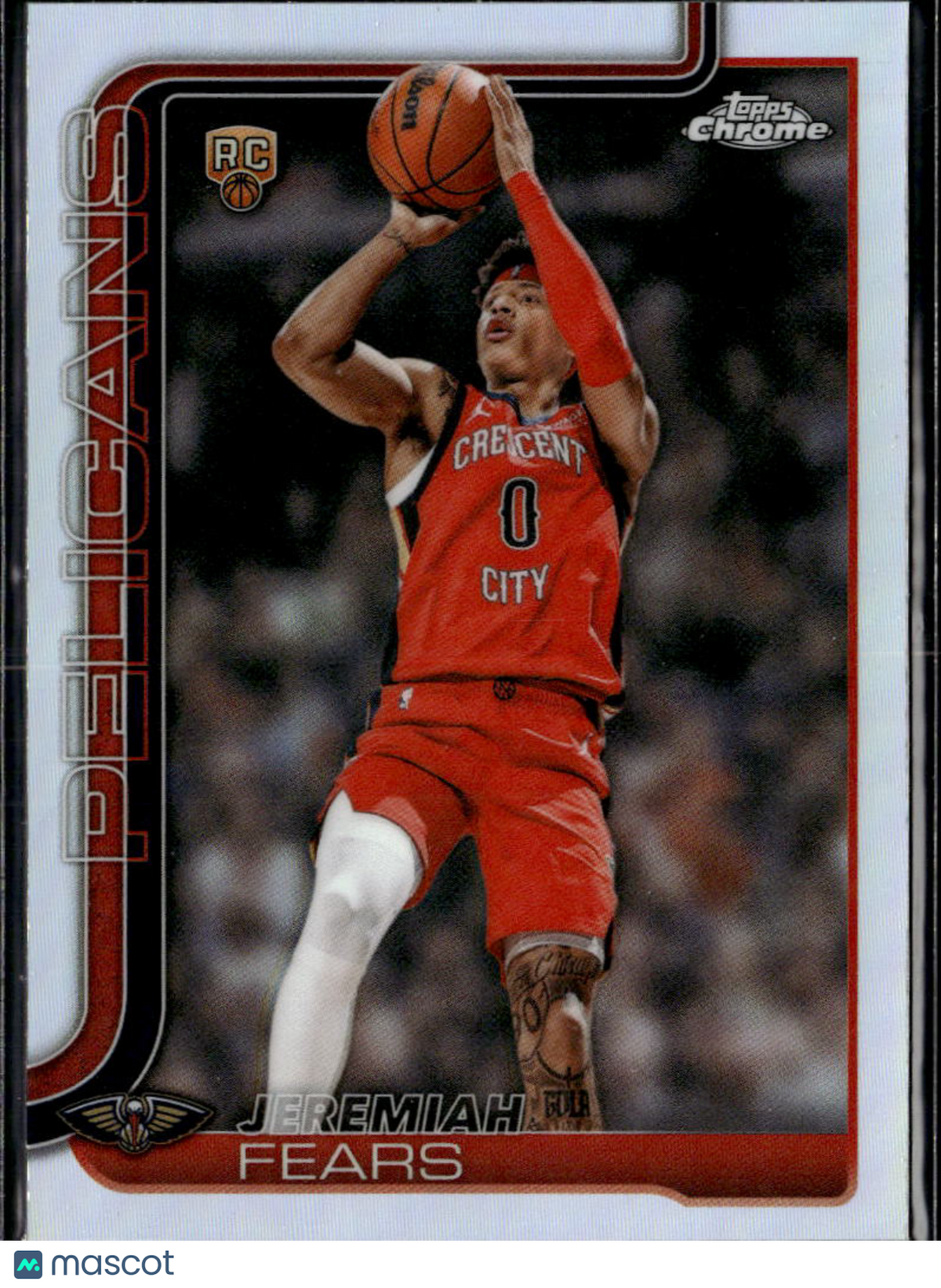 Jeremiah Fears 2026 Topps Chrome Rookie RC Refractor New Orleans Pelicans