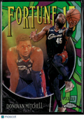 Donovan Mitchell 2026 Topps Chrome Fortune 15 Green 33/99 Cleveland Cavaliers