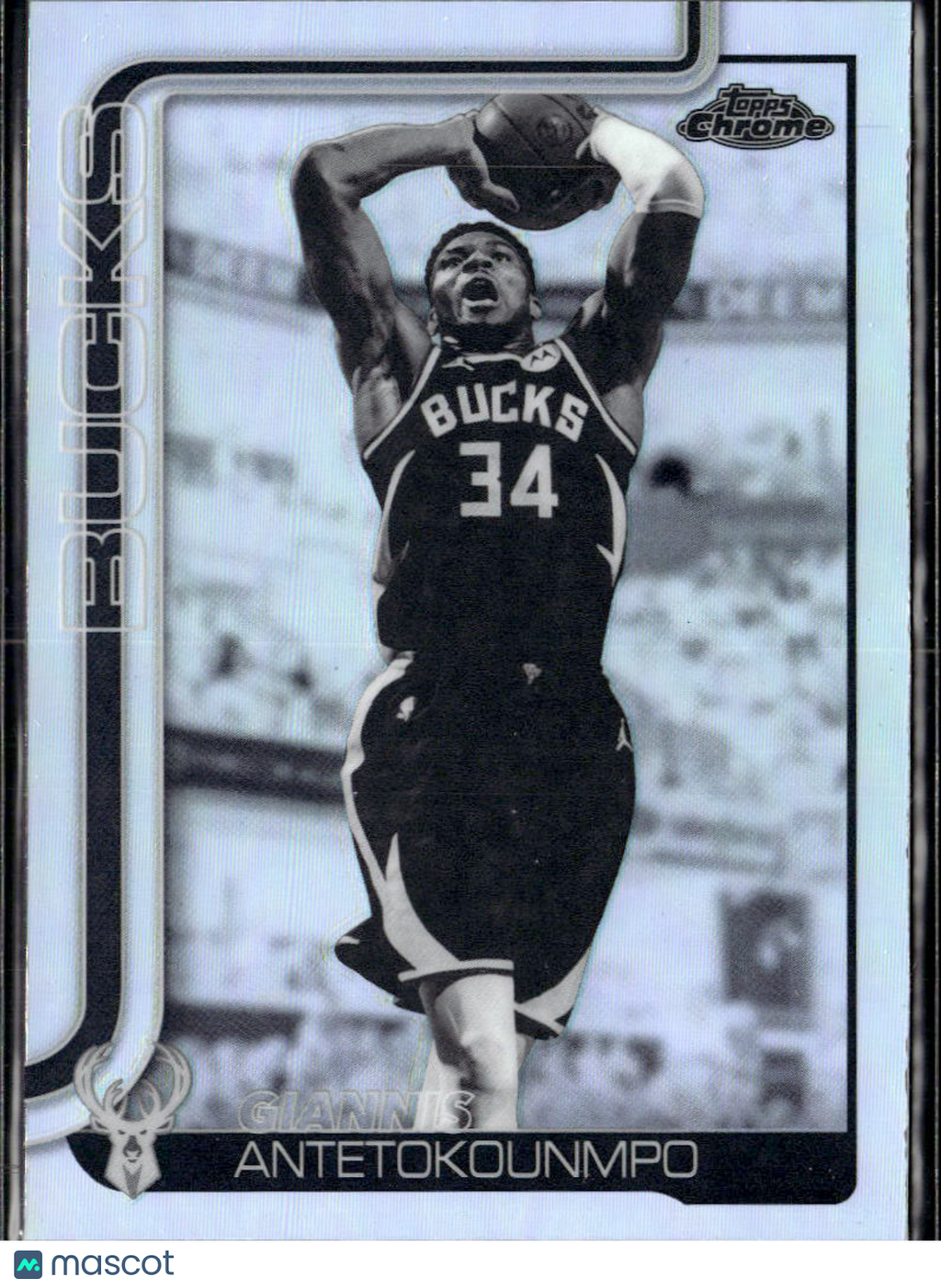 Giannis Antetokounmpo 2026 Topps Chrome Negative Refractor Milwaukee Bucks
