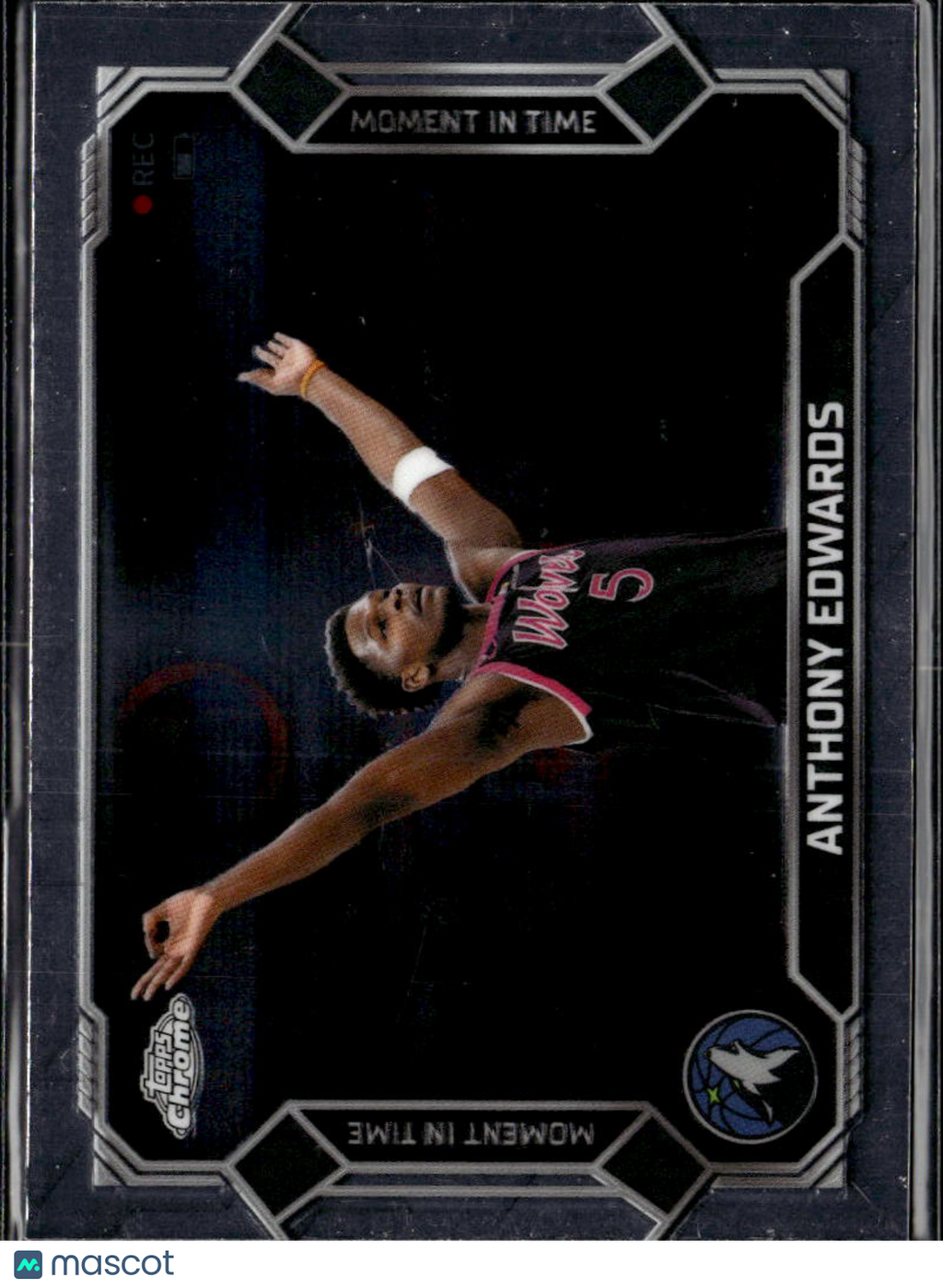 Anthony Edwards 2026 Topps Chrome Moment in Time Minnesota Timberwolves