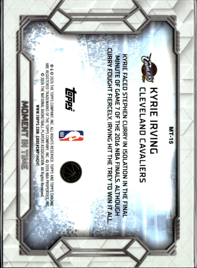 Kyrie Irving 2026 Topps Chrome Moment in Time Cleveland Cavaliers