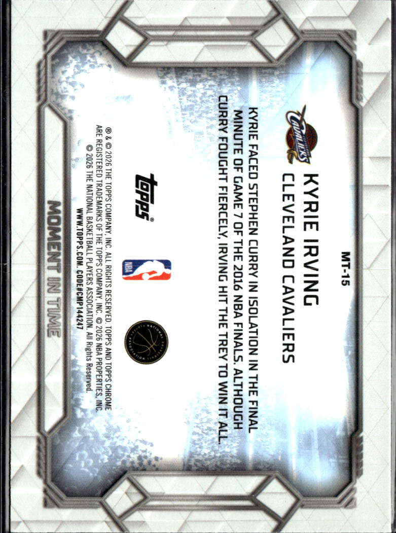 Kyrie Irving 2026 Topps Chrome Moment in Time Cleveland Cavaliers