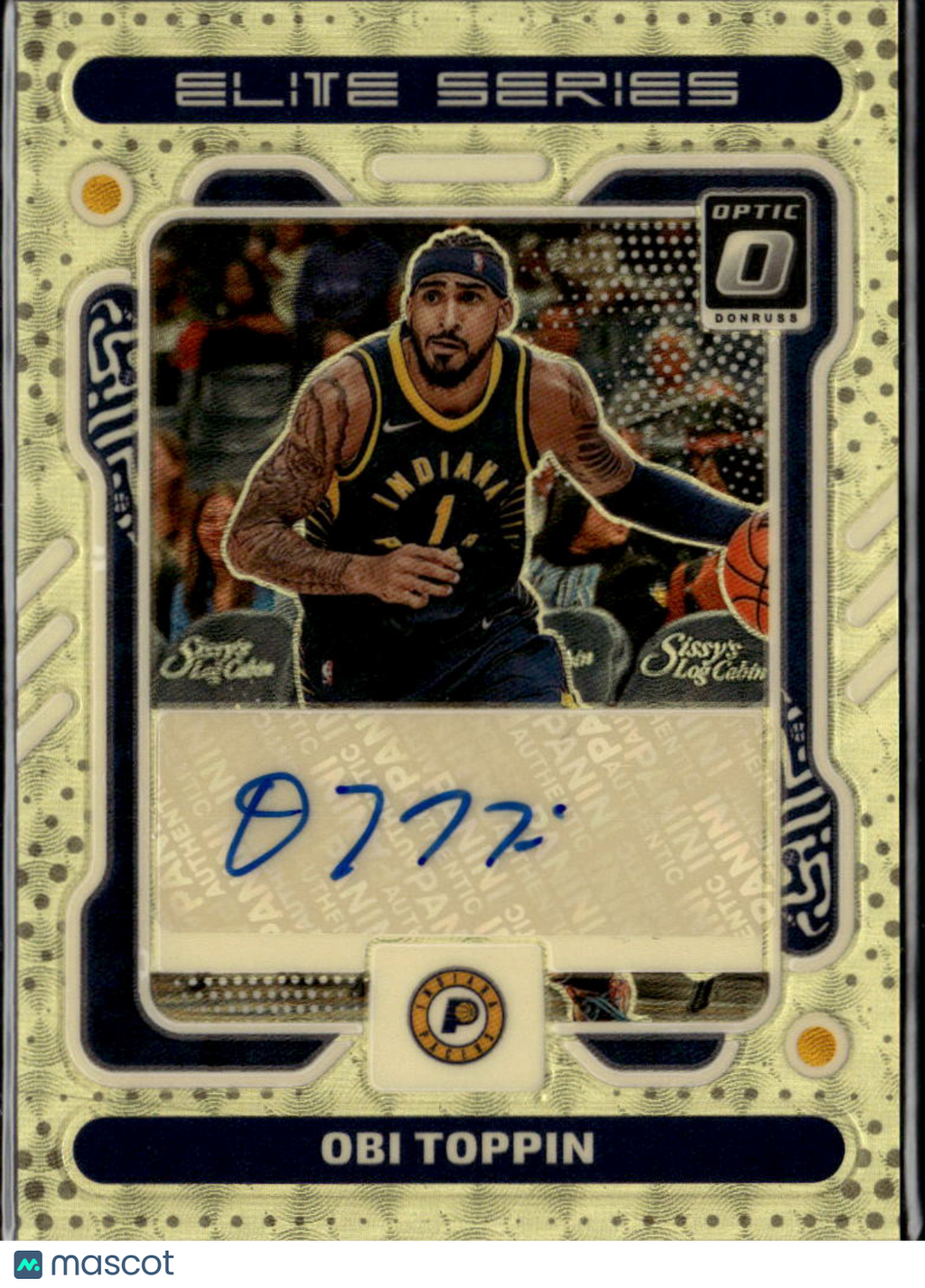 Obi Toppin 2023-24 Optic Auto Autograph Gold Vinyl 1/1 Indiana Pacers Knicks