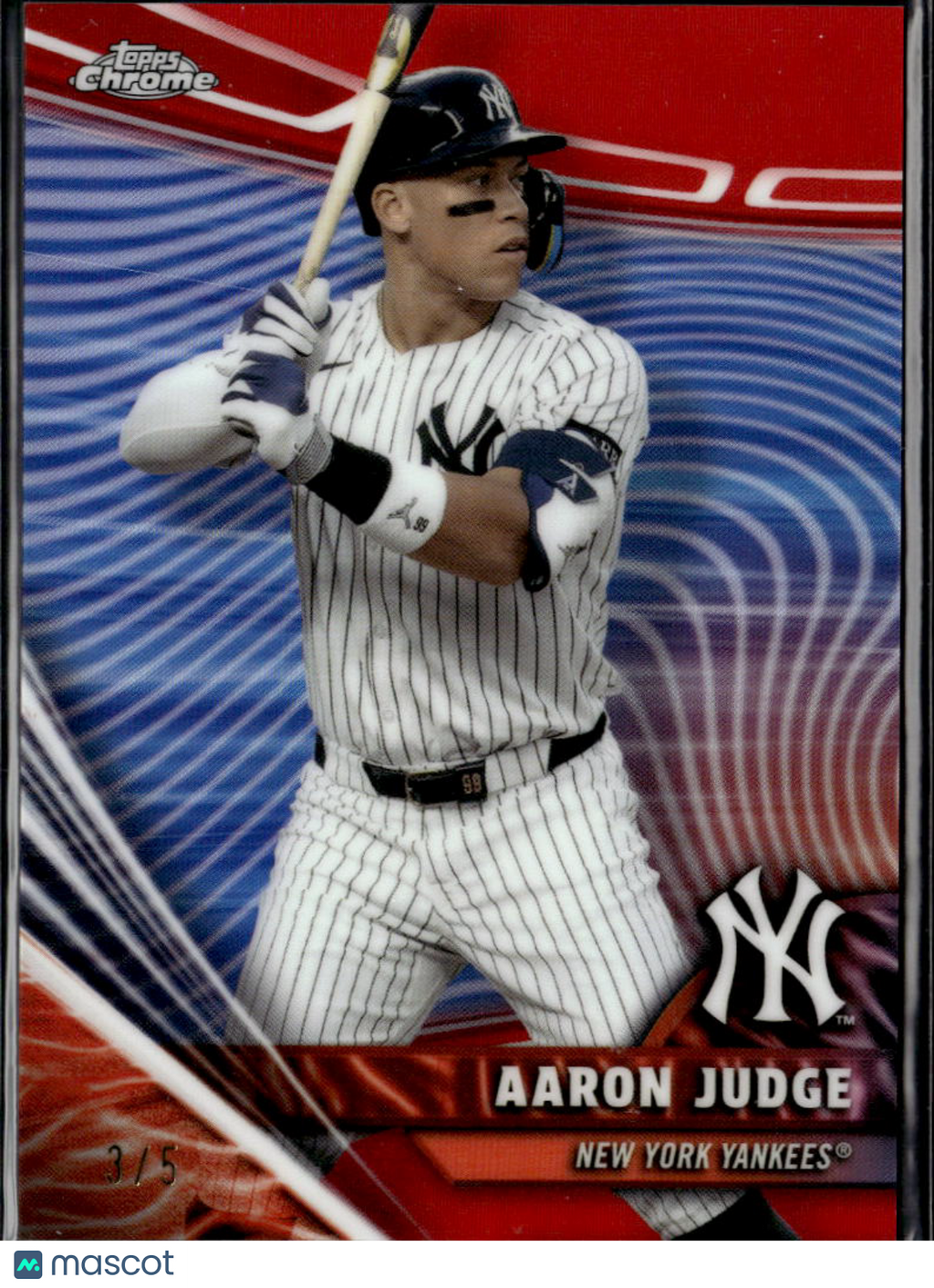 Aaron Judge 2026 Topps Chrome Rivals Red Refractor 3/5 New York Yankees