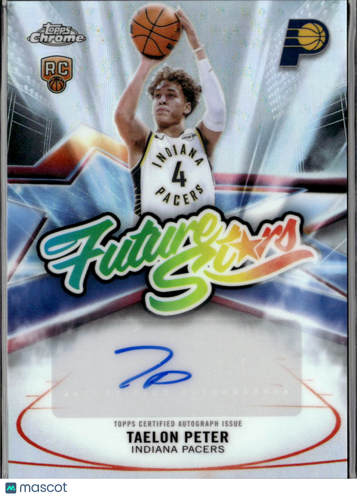 Taelon Peter 2026 Topps Chrome Update Auto Autograph Rookie RC Indiana Pacers