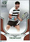 Carlos Alcaraz 2025 Topps Triumphant Tennis 5/25