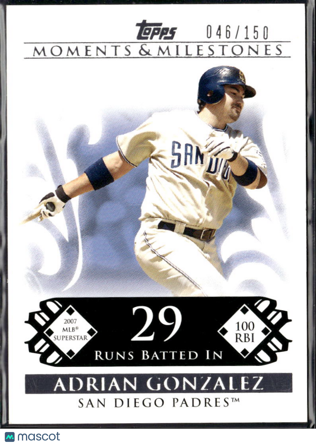 Adrian Gonzalez 2008 Topps Moments & Milestones /150 San Diego Padres