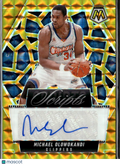 Michael Olowokandi 2024-25 Mosaic GOLD Auto Autograph 3/10 Los Angeles Clippers