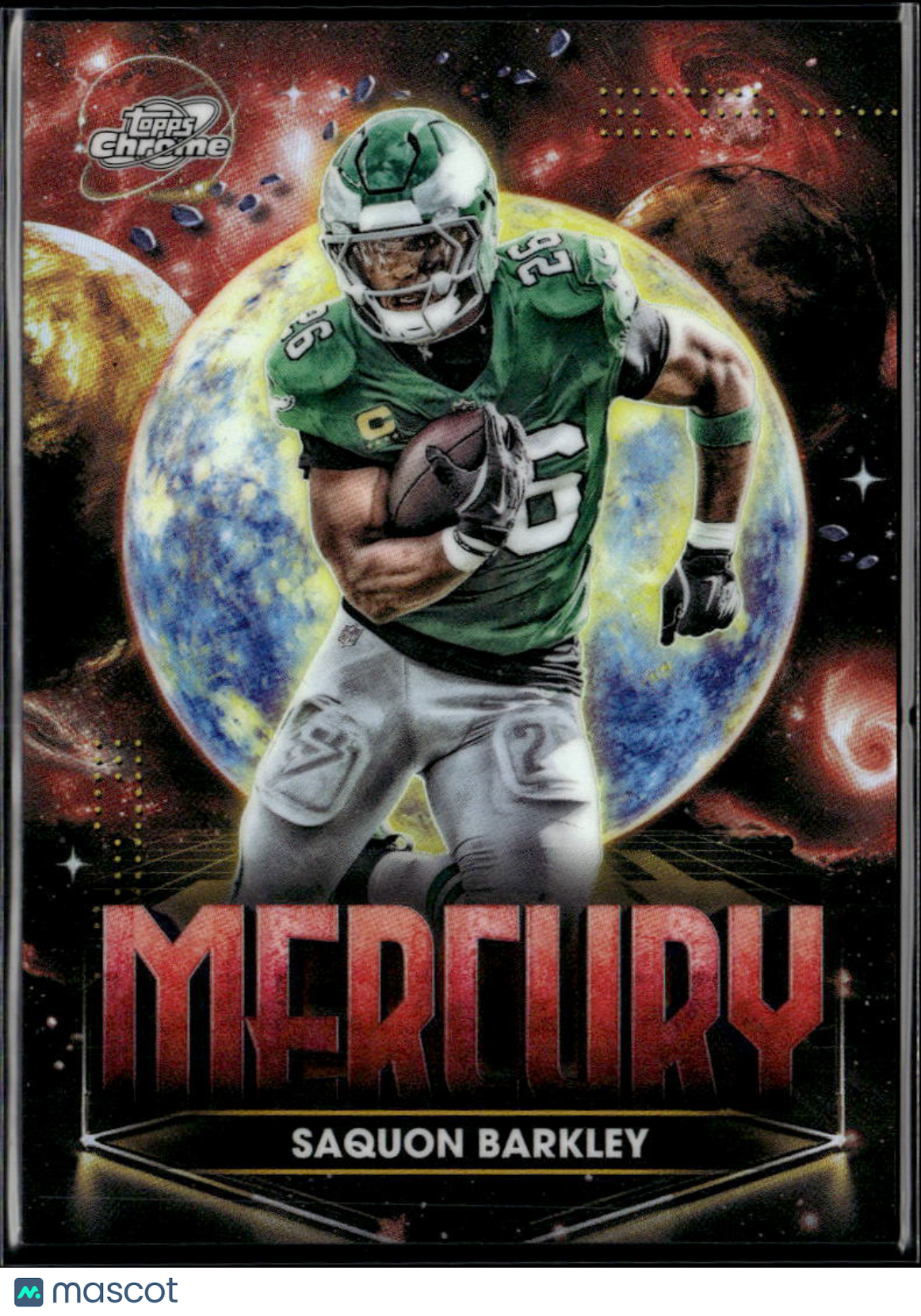 Saquon Barkley 2025 Topps Chrome Cosmic Mercury CASE HIT Philadelphia Eagles