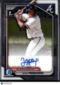 Jose Perdomo 2024 Bowman Chrome 1st Auto Autograph Atlanta Braves